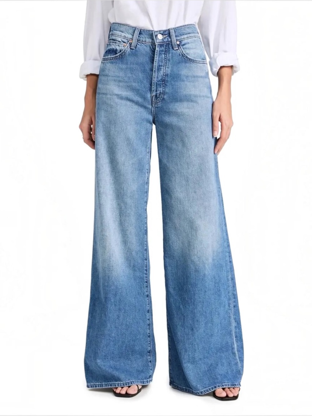 Mother Superior Heart Throb Ditcher Roller Sneak Wide Jeans